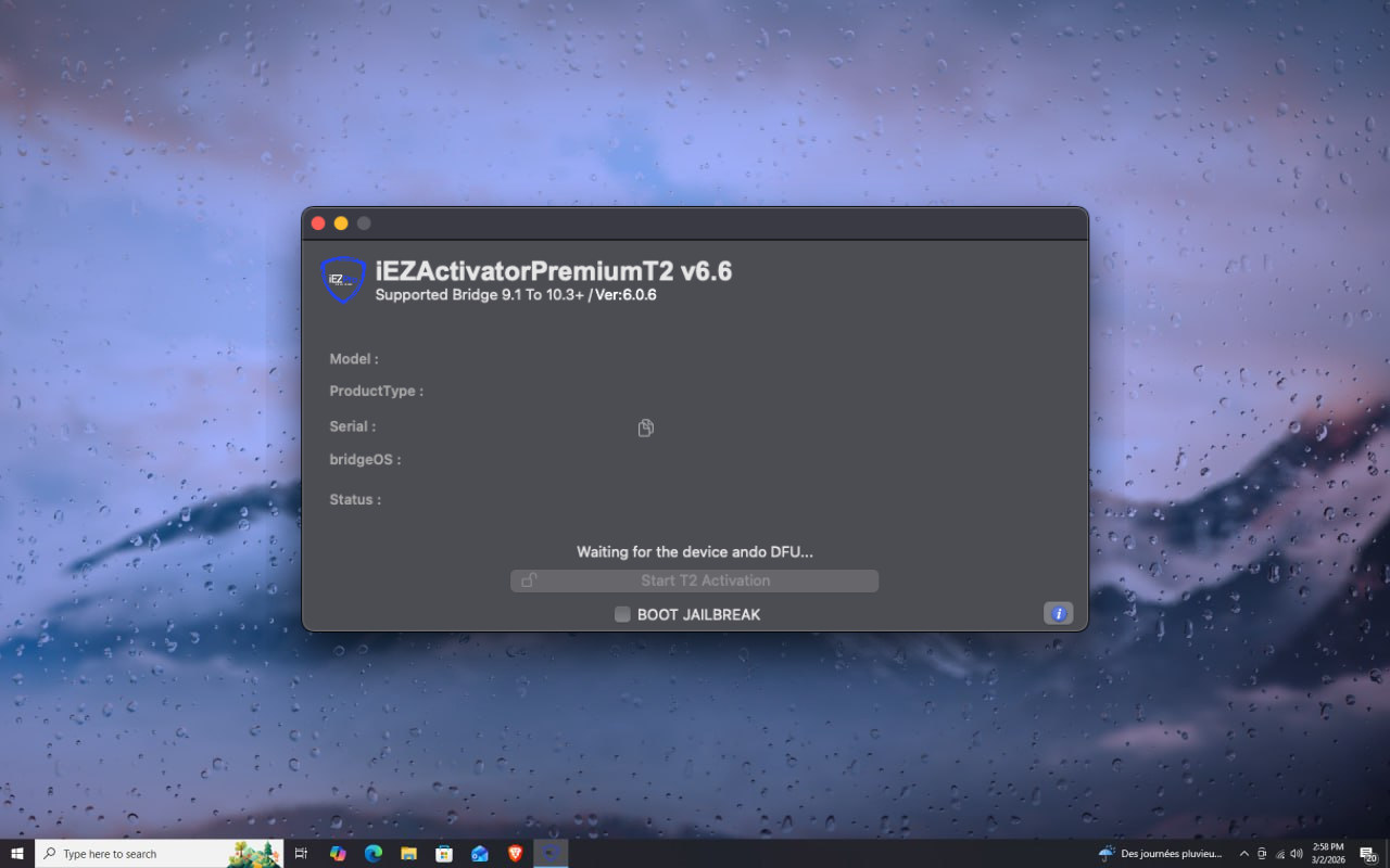 iEZActivatorPremiumT2 Supported Latest BridgeOS 9.1 - 10.3+