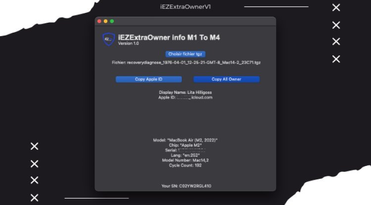 iEZExtraOwner info Mac M1-M4 V1.0 Unlimited Use Tool